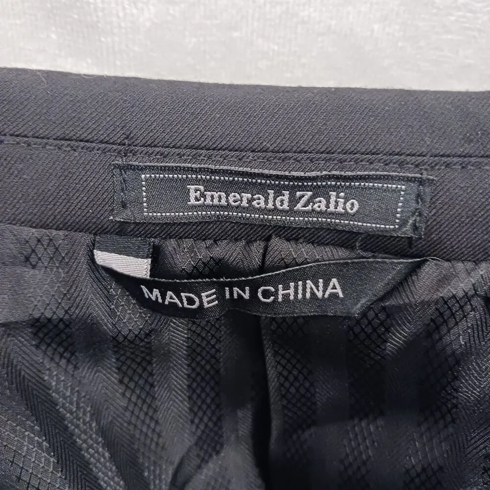Emerald‎ Zalio Black Men's Professional Blazer 38S / 33W BLACK SB2-Slim Fit